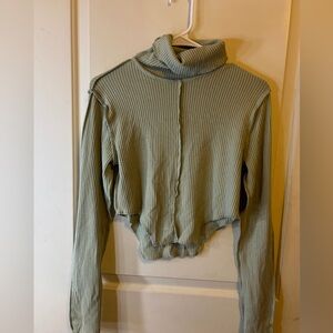 Sage Green Forever 21 Turtle Neck Long Sleeve